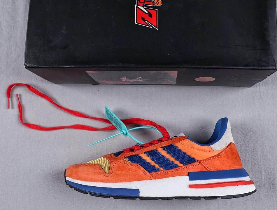 Adidas Originals Dragon Ball Z x ZX 500 RM 'Son Goku' D97046 - Limited Edition Collaboration Sneakers