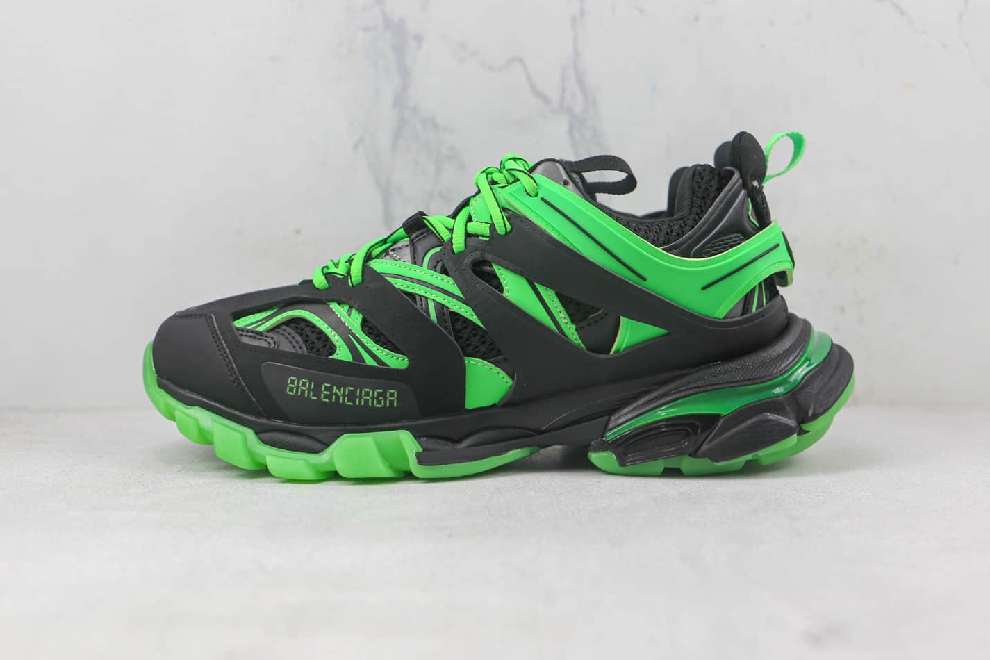 Balenciaga Track Trainer Black Green - Trendy and Stylish Footwear