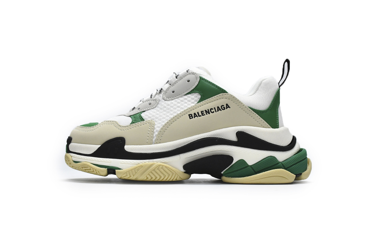 Balenciaga Triple S White Green 536737 W09O1 9090