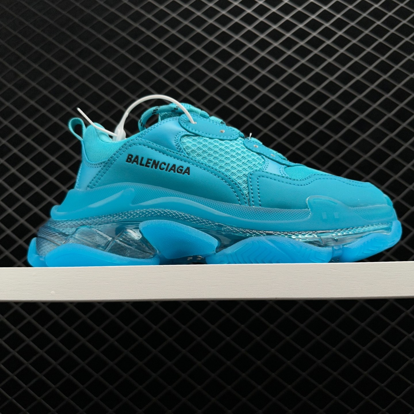 Balenciaga Triple S Clear Sole Teal Blue 541624W2GA14810