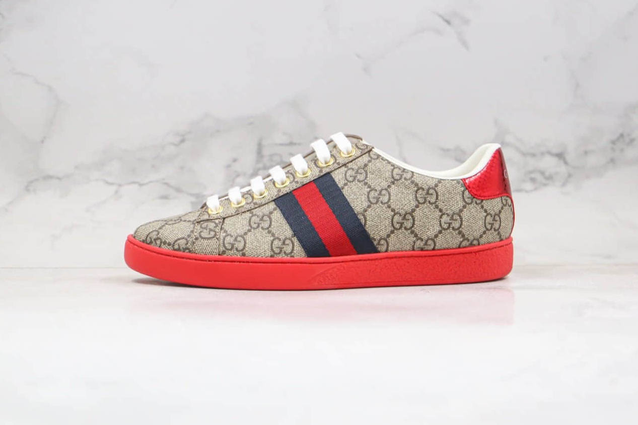 Gucci Ace GG Supreme Red Sole Sneaker - Timeless style for the modern trendsetter
