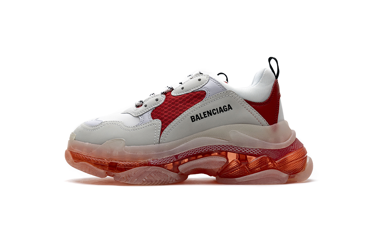 Balenciaga Triple S White Red 544351 W09E1 4552 - Stylish and Trendy Sneakers for Men and Women