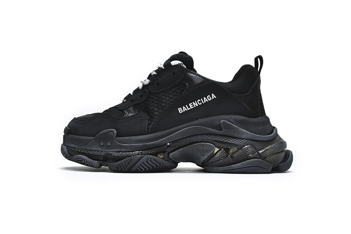Balenciaga Triple S Sport Shoes Black 541624 W09O1 1000 - Authentic Stylish Sport Shoes