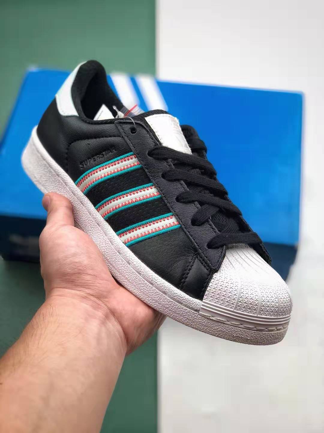 Adidas Originals Superstar Black Green BD7417 - Stylish and Trendy Footwear