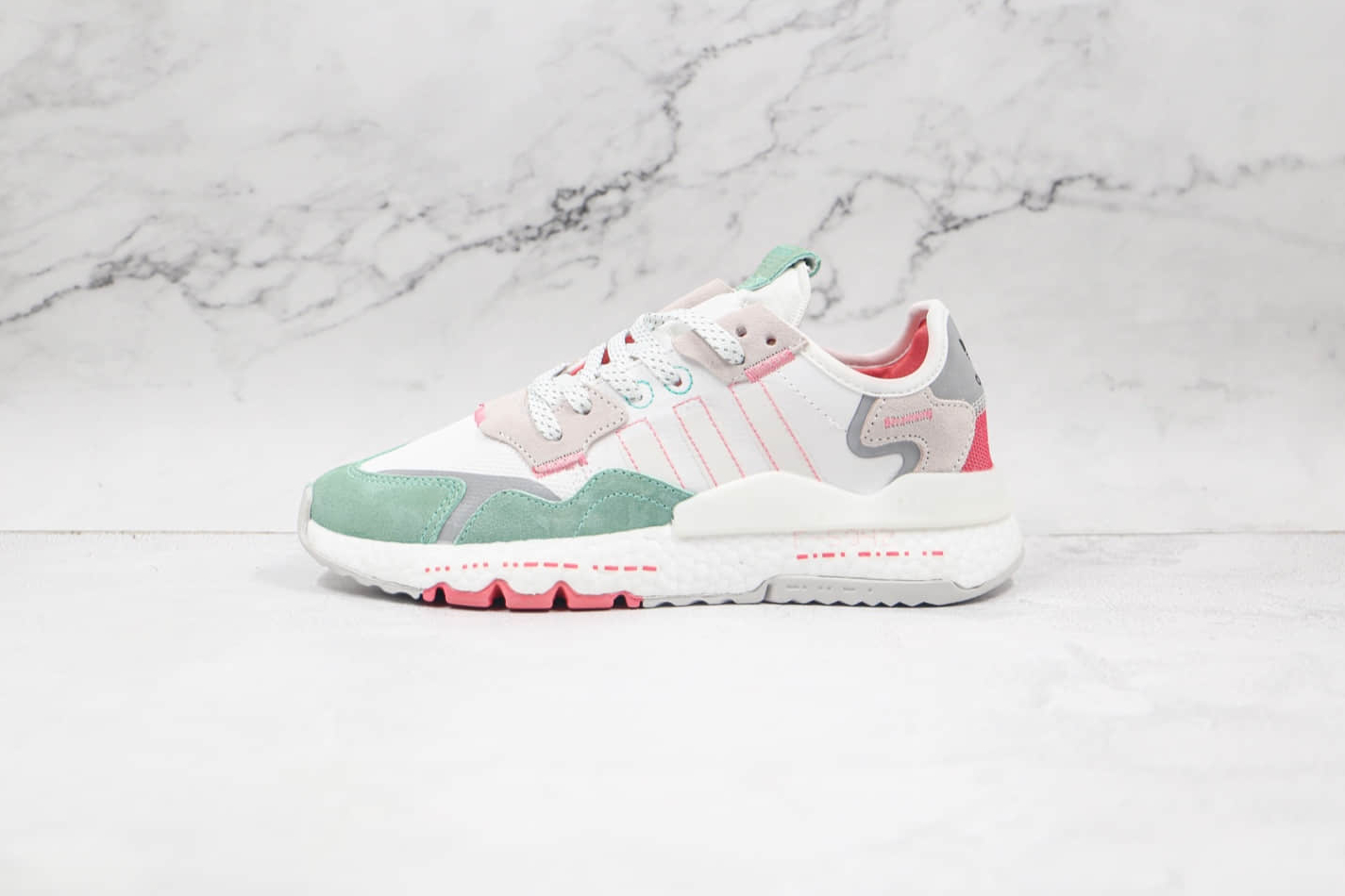 Adidas Nite Jogger 2019 Boost Cloud White Grey Green HO3251 - Latest Release with Exceptional Boost Technology