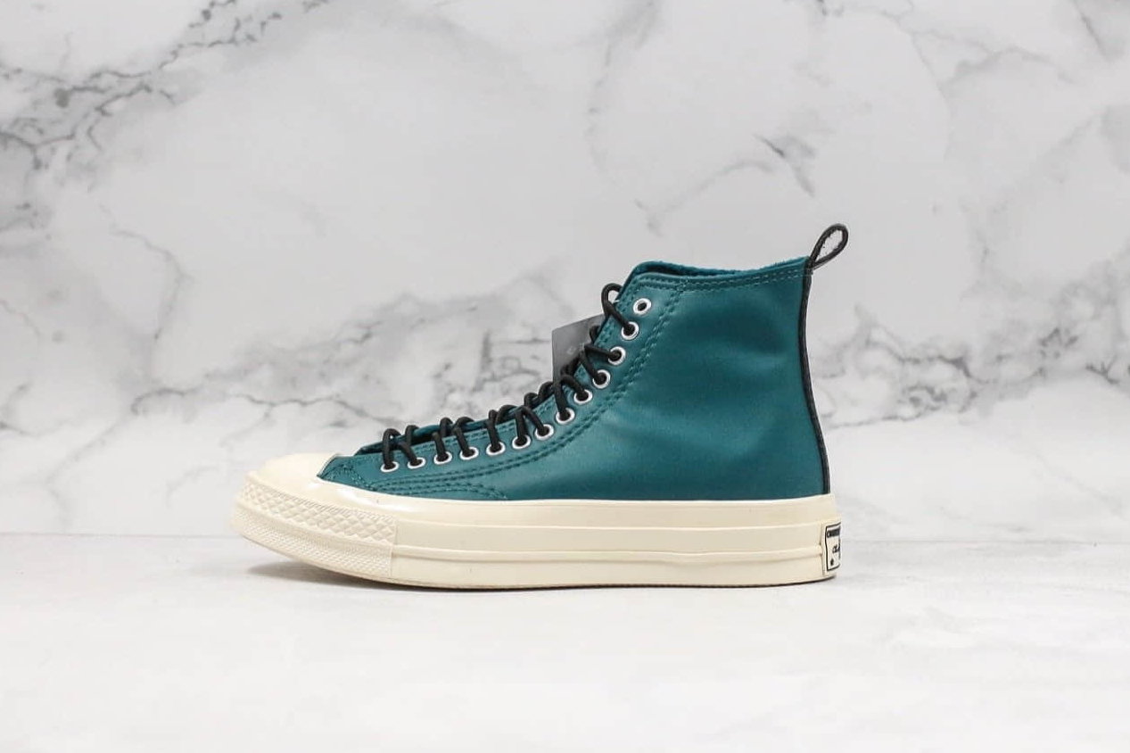Converse Fleece-Lined Leather Chuck 1970s 'Green White' 166133C - Stylish and Cozy Winter Sneakers