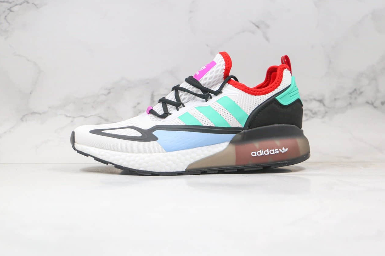 Adidas ZX 2K Boost White Black Red Green Shoes FV2958 - Shop Now!