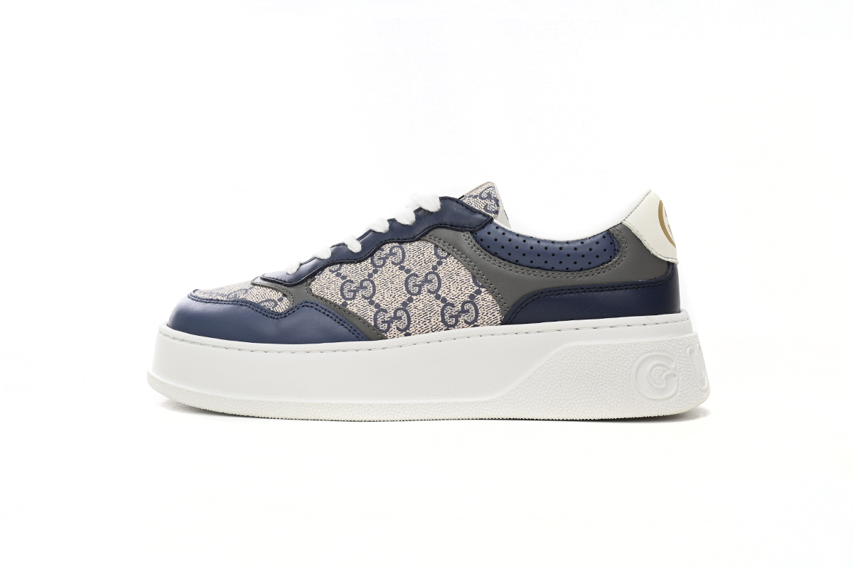 Gucci GG Embossed Sneaker 'Beige Blue' 669582 UPGB0 4273