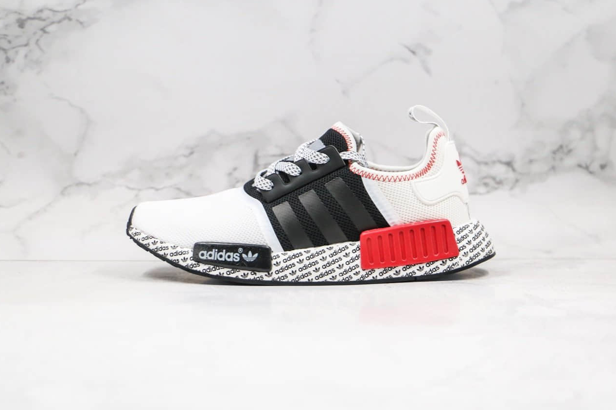 Adidas NMD_R1 Print Boost in White Black Red - FV7848