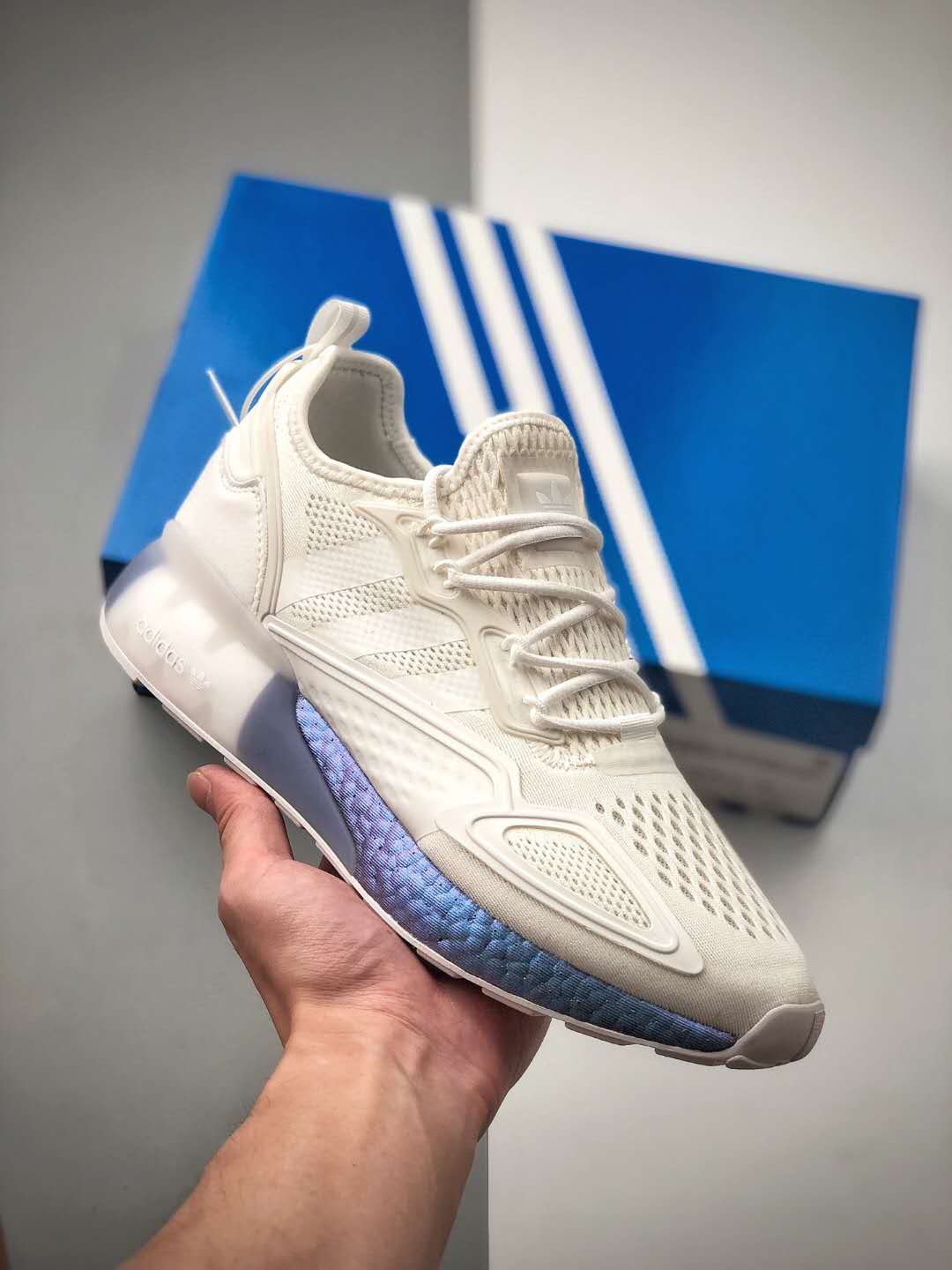 Adidas ZX 2K Boost 'White Boost Blue Violet' FV2928 - Stylish Performance Footwear