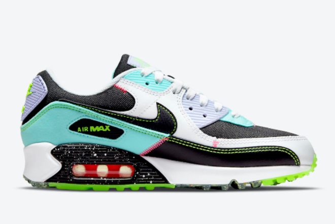Nike Air Max 90 'Exeter Edition' Black/White-Aurora Green-Black DJ5922-001 - Stylish and Comfortable Sneakers