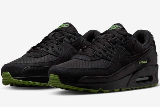 Nike Air Max 90 'Black Chlorophyll' Black/Black-Chlorophyll DQ4071-005 - Latest Release for the Iconic Sneaker