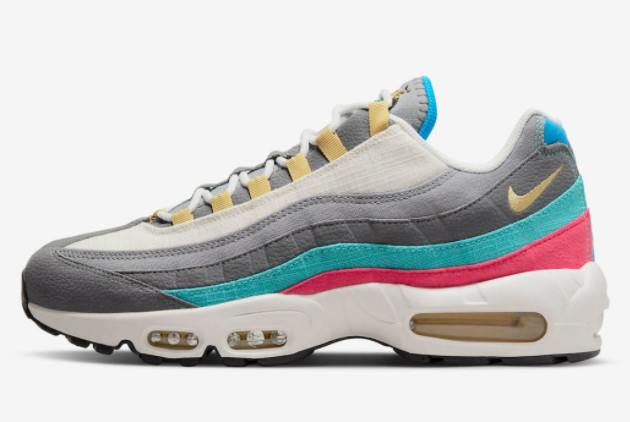 Nike Air Max 95 Air Sprung Sail/Grey-Aqua-Pink DH4755-001 - Latest Release at Competitive Prices