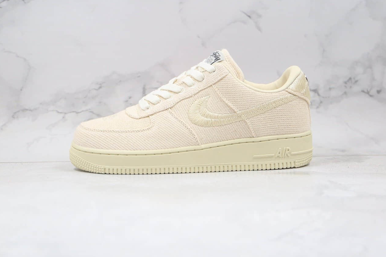 Nike Air Force 1 Low Stussy Beige White Running Shoes CZ9087-200