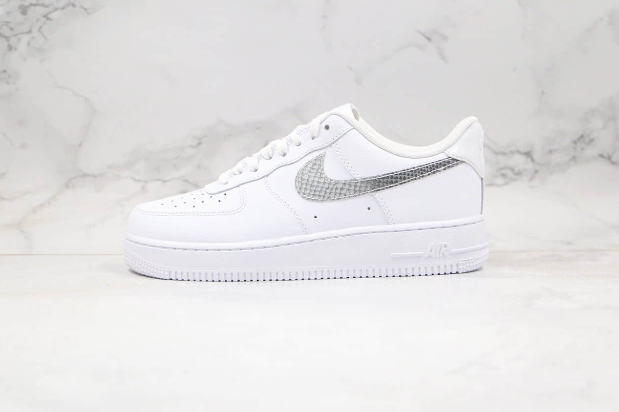 Nike Air Force 1 Low 'Blue Snakeskin' CW7567-100: Stylish Sneakers for Men