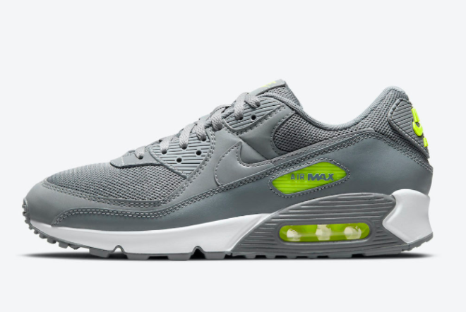 Nike Air Max 90 'Grey Neon' DJ6881-002 - Sleek and Stylish Sneakers with a Pop of Neon