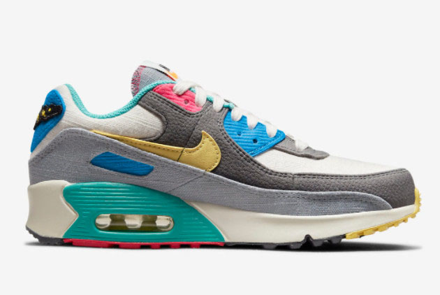 Nike Air Max 90 GS Multi-Color DN4415-001 | Lightweight and Stylish Sneakers