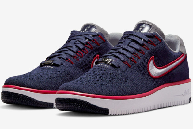 Nike Air Force 1 Ultra Flyknit Low 'RKK' College Navy/University Red-White FD0495-400 - Stylish and Comfortable Sneakers