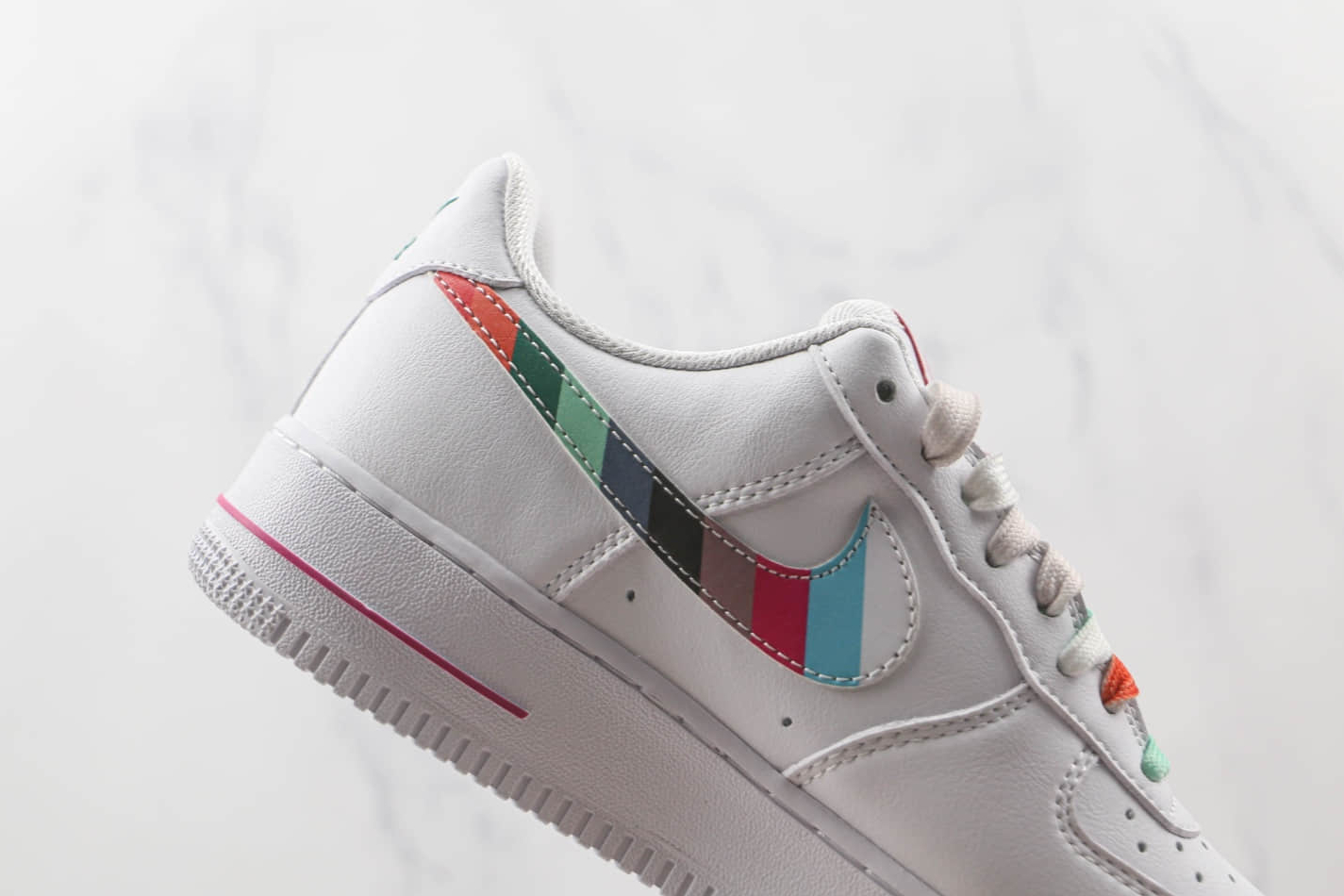 Nike Air Force 1 07 Low White Green Orange DH9595-100 | Multi-Color Sneakers