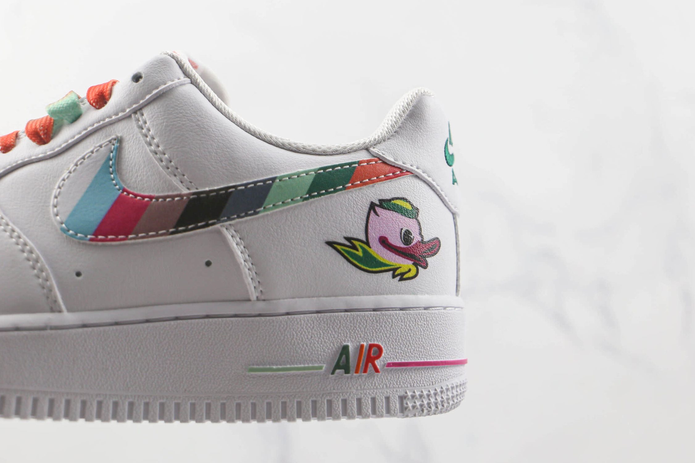 Nike Air Force 1 07 Low White Green Orange DH9595-100 | Multi-Color Sneakers