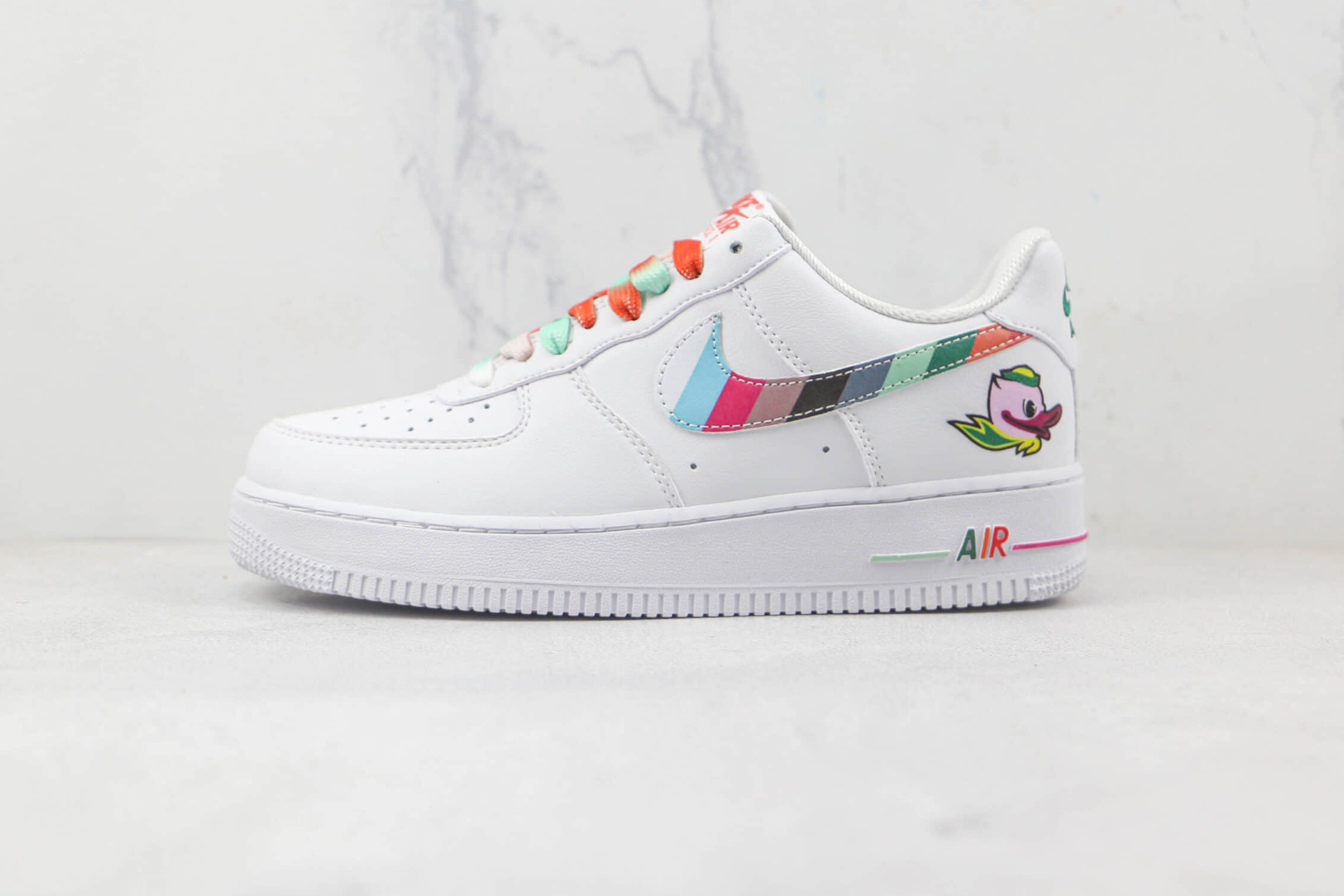 Nike Air Force 1 07 Low White Green Orange DH9595-100 | Multi-Color Sneakers