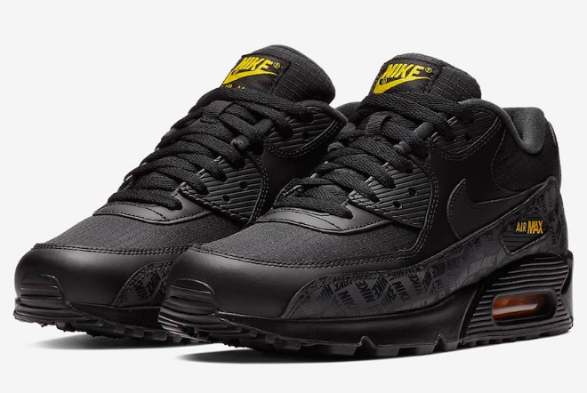 Nike Air Max 90 Black/Black-Amarillo BQ4685-001 - Stylish & Iconic Sneakers for Men | Limited Stock