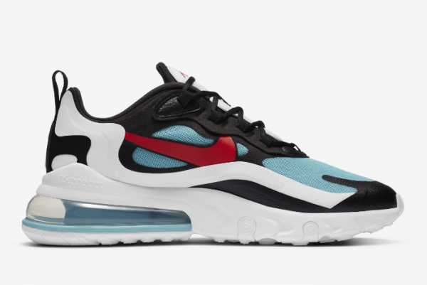 Nike Air Max 270 React Bleached Aqua Chile Red DA4288-001 - Stylish and Comfortable Sneakers.