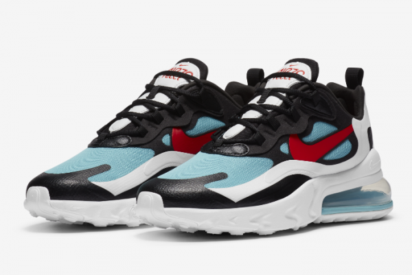 Nike Air Max 270 React Bleached Aqua Chile Red DA4288-001 - Stylish and Comfortable Sneakers.
