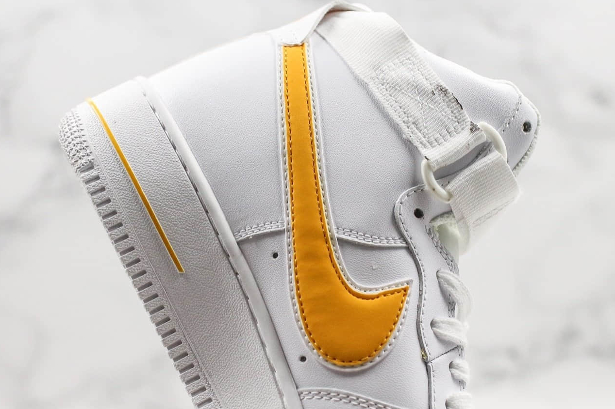 Nike Air Force 1 High '07 'White University Gold' AT4141-101 - Stylish and Classic Sneakers.