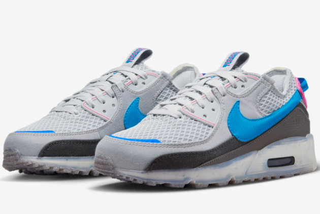 Nike Air Max 90 Terrascape Grey/Pink-Blue DM0033-004 - Stylish and Comfortable Athletic Shoes for Men and Women