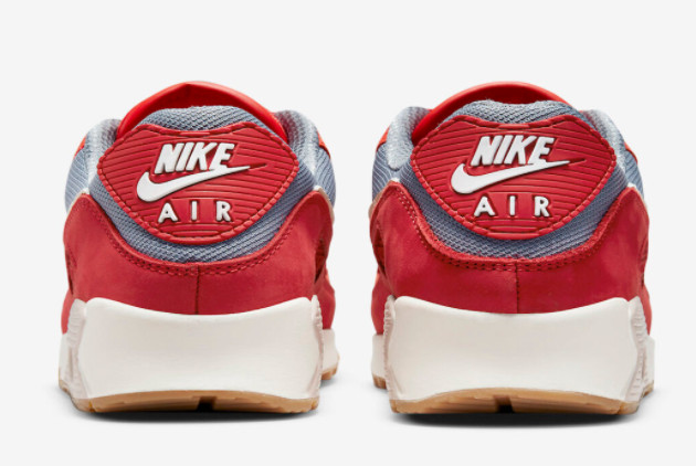 Nike Air Max 90 Premium 'Gym Red' Gym Red/Pale Ivory-Habanero Red DH4621-600 - Shop Now!
