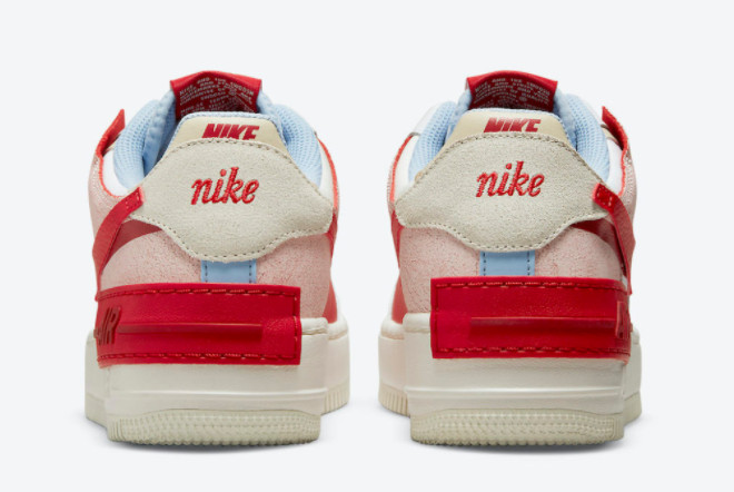 Nike Air Force 1 Shadow White/Red-Light Blue CI0919-108 - Stylish and Trendy Women's Sneakers