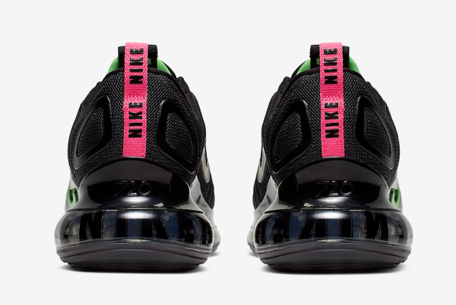 Nike Air Max 720 'Big Nike' Black/Hyper Pink-Scream Green CQ4614-001 - Stylish and Bold Sneakers for Men and Women