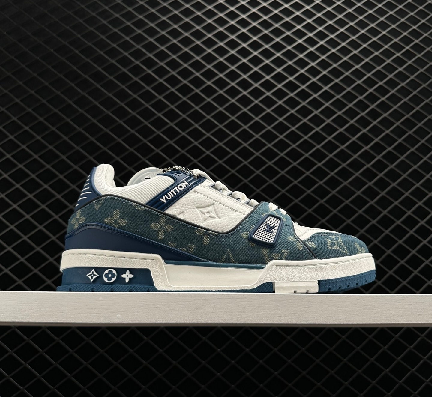 Louis Vuitton LV Trainer Monogram Denim White Blue 1A9JGZ