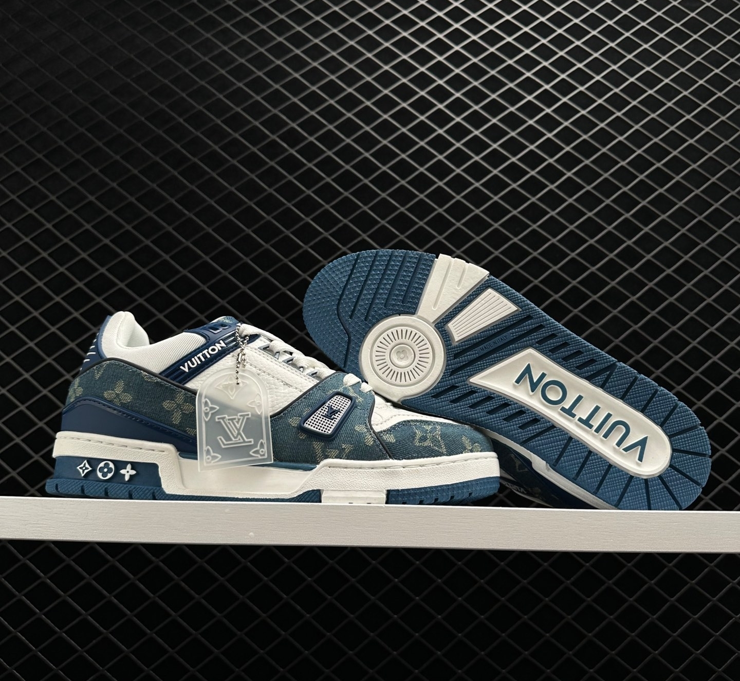 Louis Vuitton LV Trainer Monogram Denim White Blue - Stylish and Trendy Sneakers