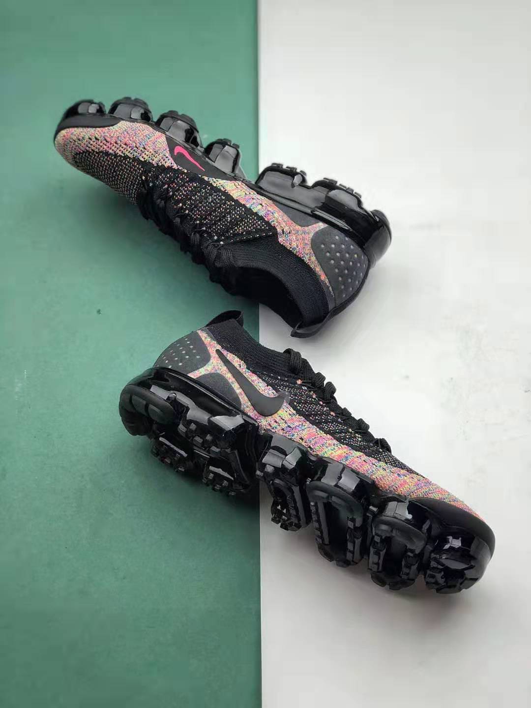 Nike Air VaporMax Flyknit 2 'Black Multi-Color' 942842-017 - Stylish and Versatile Sneakers for Every Occasion