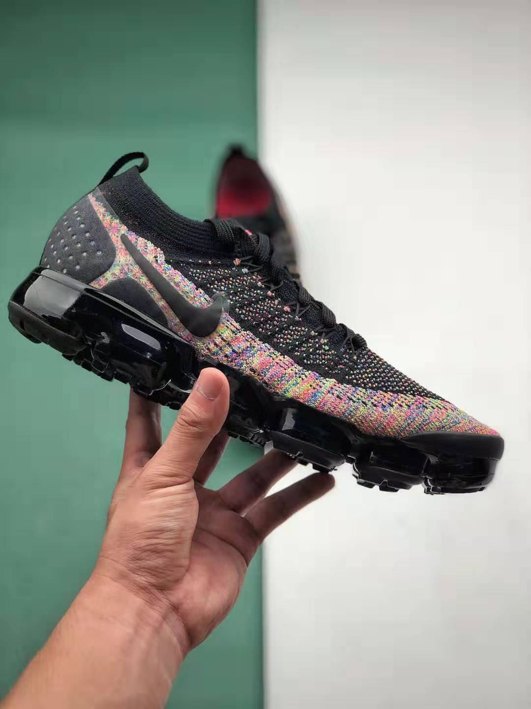 Nike Air VaporMax Flyknit 2 'Black Multi-Color' 942842-017 - Stylish and Versatile Sneakers for Every Occasion