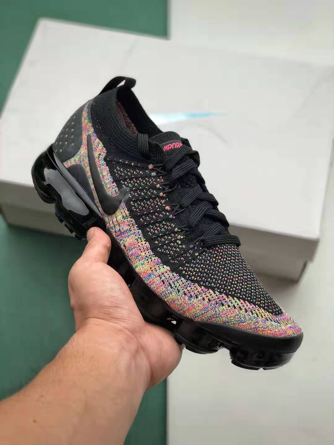 Nike Air VaporMax Flyknit 2 'Black Multi-Color' 942842-017 - Stylish and Versatile Sneakers for Every Occasion