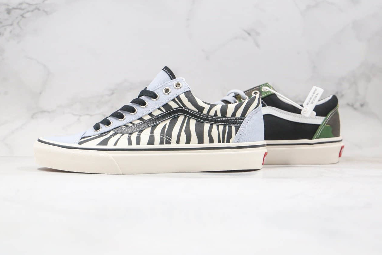 Vans Style 36 'Mismatch - Zebra Camo' VN0A3DZ3WS8 - Unique Zebra Print Sneakers