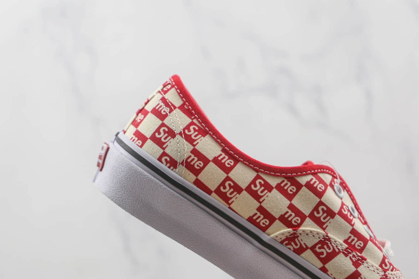 Vans Supreme x Authentic Pro Checkered Red VN000Q0DJLY - Iconic Collaboration Footwear