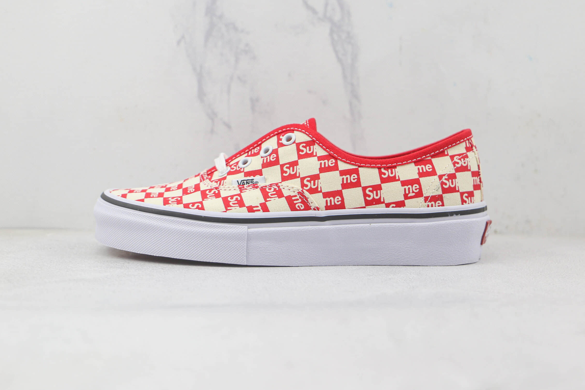 Vans Supreme x Authentic Pro Checkered Red VN000Q0DJLY - Iconic Collaboration Footwear