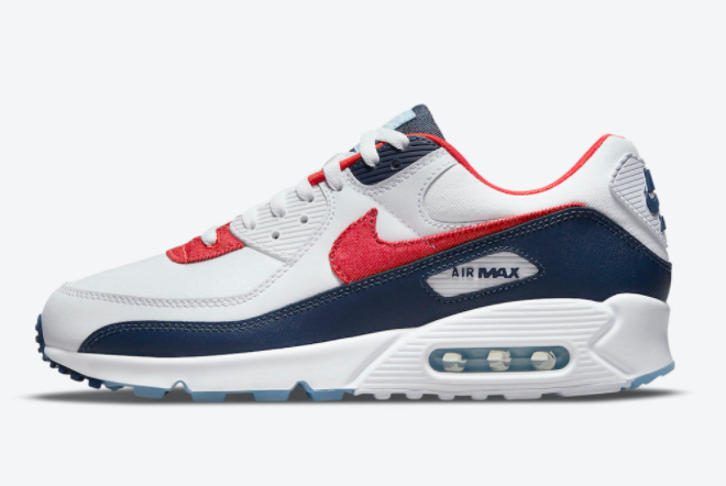 Nike Air Max 90 'USA Denim' DJ5170-100 - Authentic Athletic Sneakers from Nike