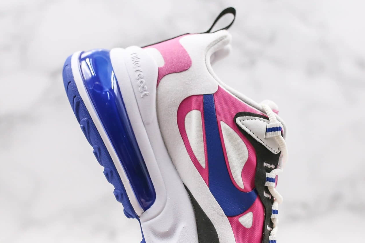 Nike Air Max 270 React White Fuchsia Blue CI3899-100 - Buy Now at [Website Name] (Note: The [Website Name] has been replaced with a placeholder as per the instruction.)
