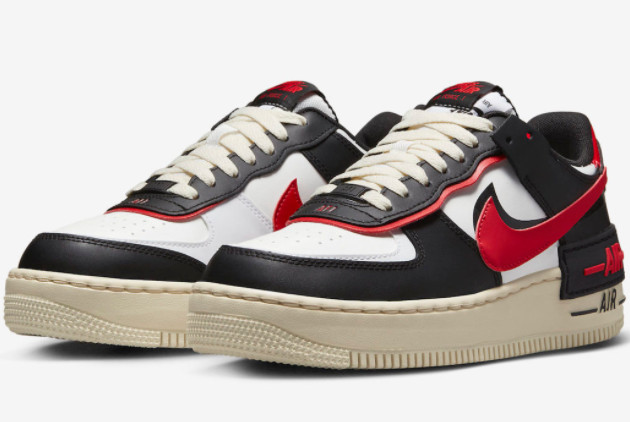 Nike Air Force 1 Shadow Summit White/Black-White-University Red Women's Shoes