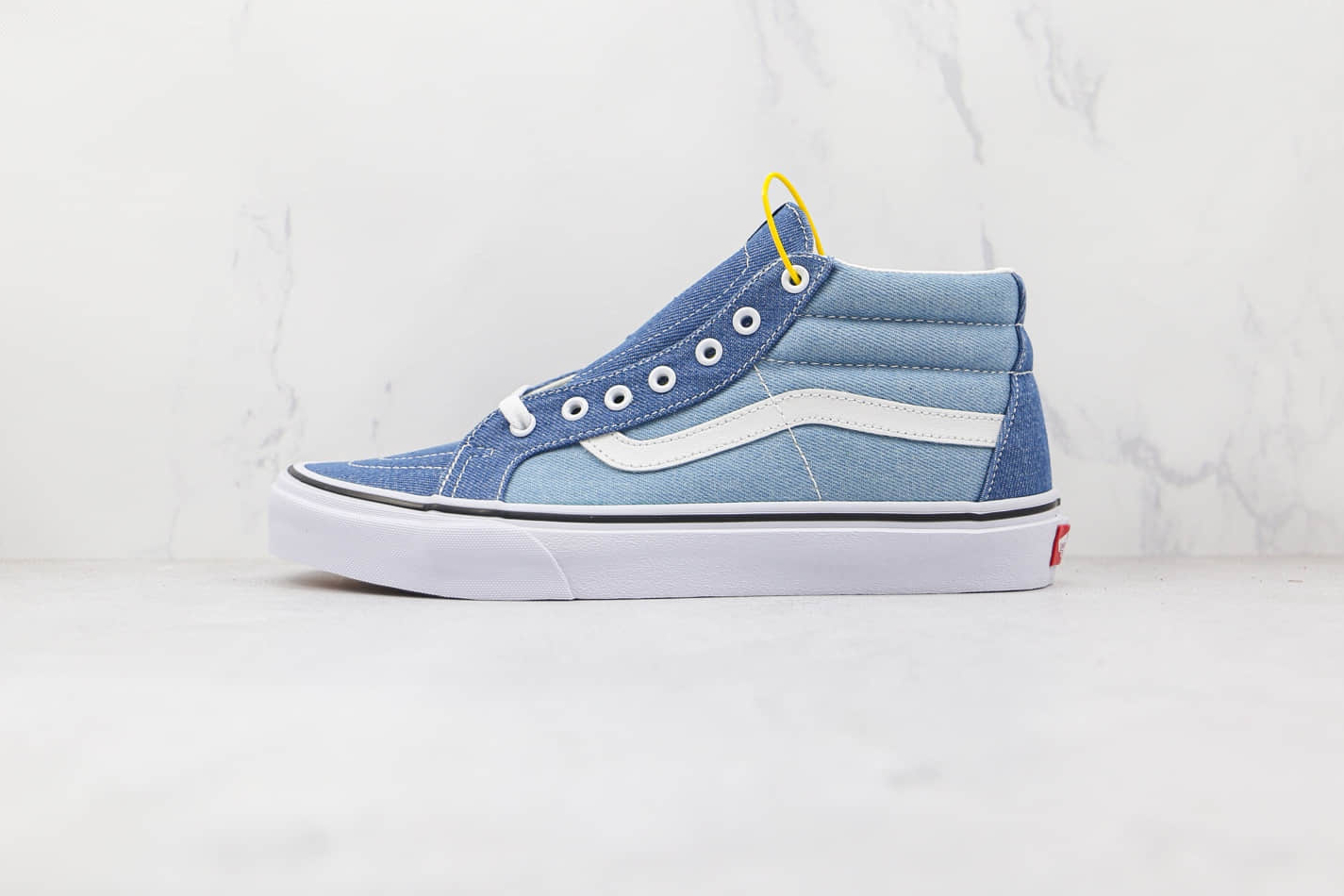 Vans Sk8-Mid Reissue Denim 2-Tone Shoes: Classic Style with a Modern Twist