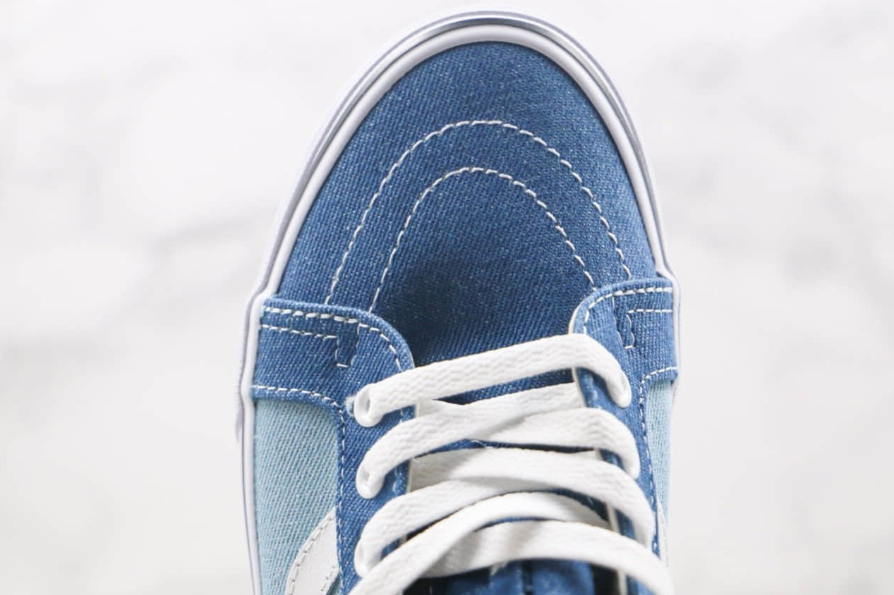 Vans SK8-Mid Reissue Denim Two-Tone Blue True White - Stylish and Classic Shoes