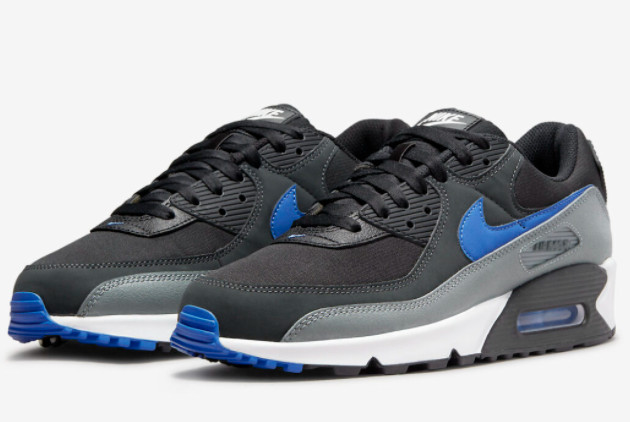 Nike Air Max 90 Black/Grey-Blue DH4619-001 - Stylish and Comfortable Sneakers for Men | Shop Now