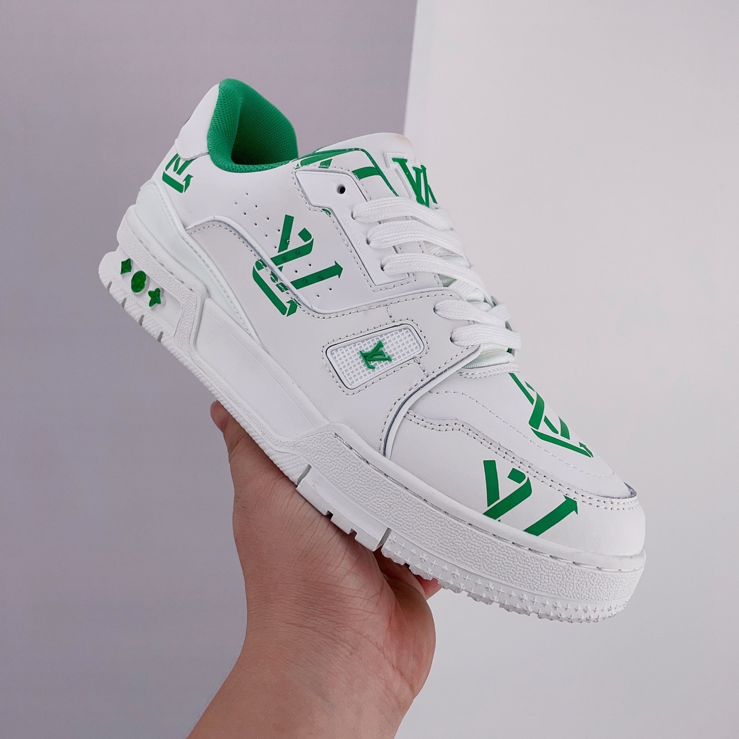 Louis Vuitton LV Trainer Sneaker Green 1AAGXF - High-end Designer Footwear