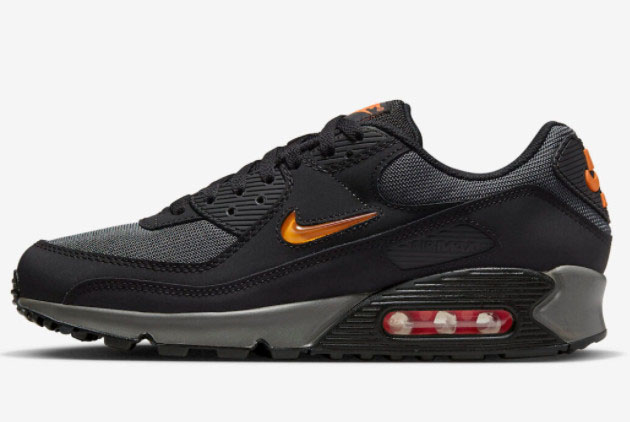 Nike Air Max 90 Jewel Black Orange DX2656-001 - Stylish Sneakers for Men - Limited Edition