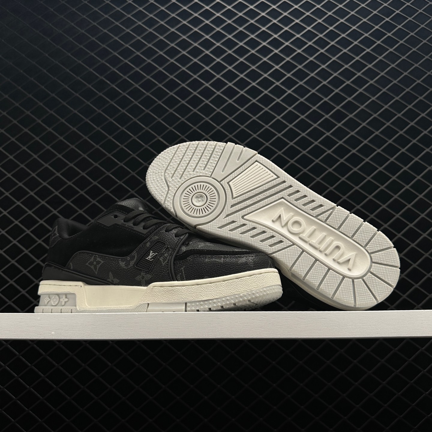Shop Elegant Louis Vuitton Black Grey Suede Accessories